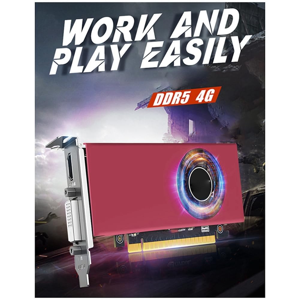 ciciglow Scheda Grafica GT740 4G, GDDR5 da 4 GB a 128 Bit, Alta Definizione 4K, Interfaccia di Uscita: DVI, Interfaccia Multimediale HD, Lunga Durata, Ampia Applicazione