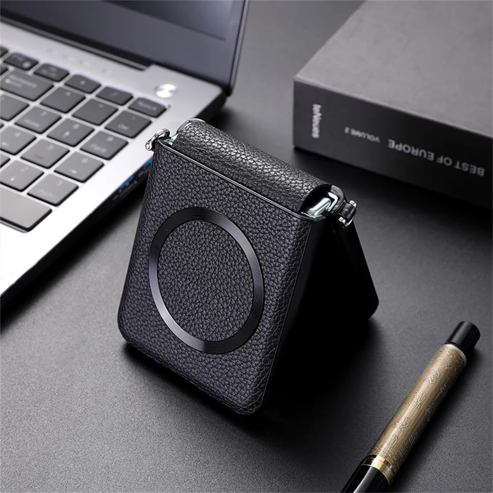 Etui z ładowaniem bezprzewodowym do Samsunga Galaxy Z Flip 7, Flip6, Flip5, Flip4, magnetyczne, khaki, do Galaxy Z Flip 7