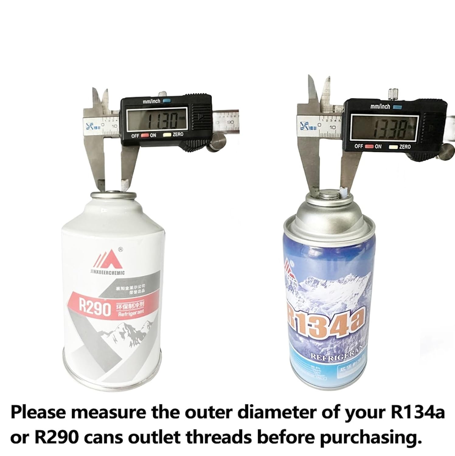 Filling Adapter to R134a Refrigerant R290 Gas Puncture Style Bottle Canister M12,M14 for Magazine Air Soft Accessories(M12 for R290 R134a)
