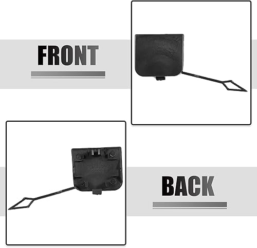 Miniatura 4 de ACROPIX Tapa de gancho de remolque para parachoques delantero derecho para Volkswagen Jetta, 1 unidad, color negro