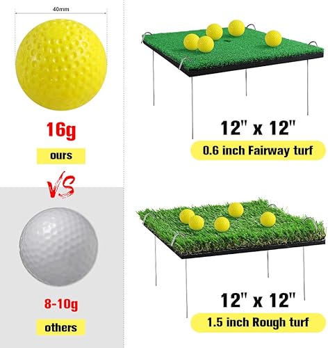 Miniatura 3 de Red de astillado de golf emergente, red de golf para interiores y exteriores, red plegable portátil para golpear golf con 15 pelotas de