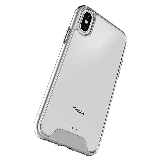 Careflection Premium Hybrid Bumper Case for Apple iPhone X Transparent Clear Hard Acrylic PC Back TPU Case 10ft Drop Tested [Military Drop Tested] with Oleophobic Anti Dust Coating Slim Cover