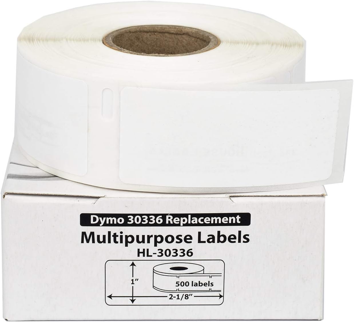 HOUSELABELS Compatible DYMO 30336 Multipurpose Labels (1" x 2-1/8") Compatible with Rollo, DYMO LW Printers, 50 Rolls / 500 Labels per Roll