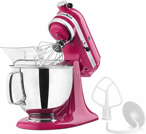 Miniatura 18 de KitchenAid Artisan Series - Batidora de pie con cabezal inclinable de 5 cuartos de galón, KSM150PS, flor silvestre Flor silvestre,aguamarina (Aqua