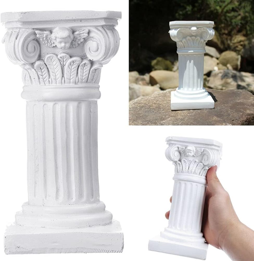 Mini Roman Pillar Greek Columns Resin Roman Column Classic Greek Statues Office Desktop Decor Architectural Sculpture Wedding Table Decoration Home Garden Ornament