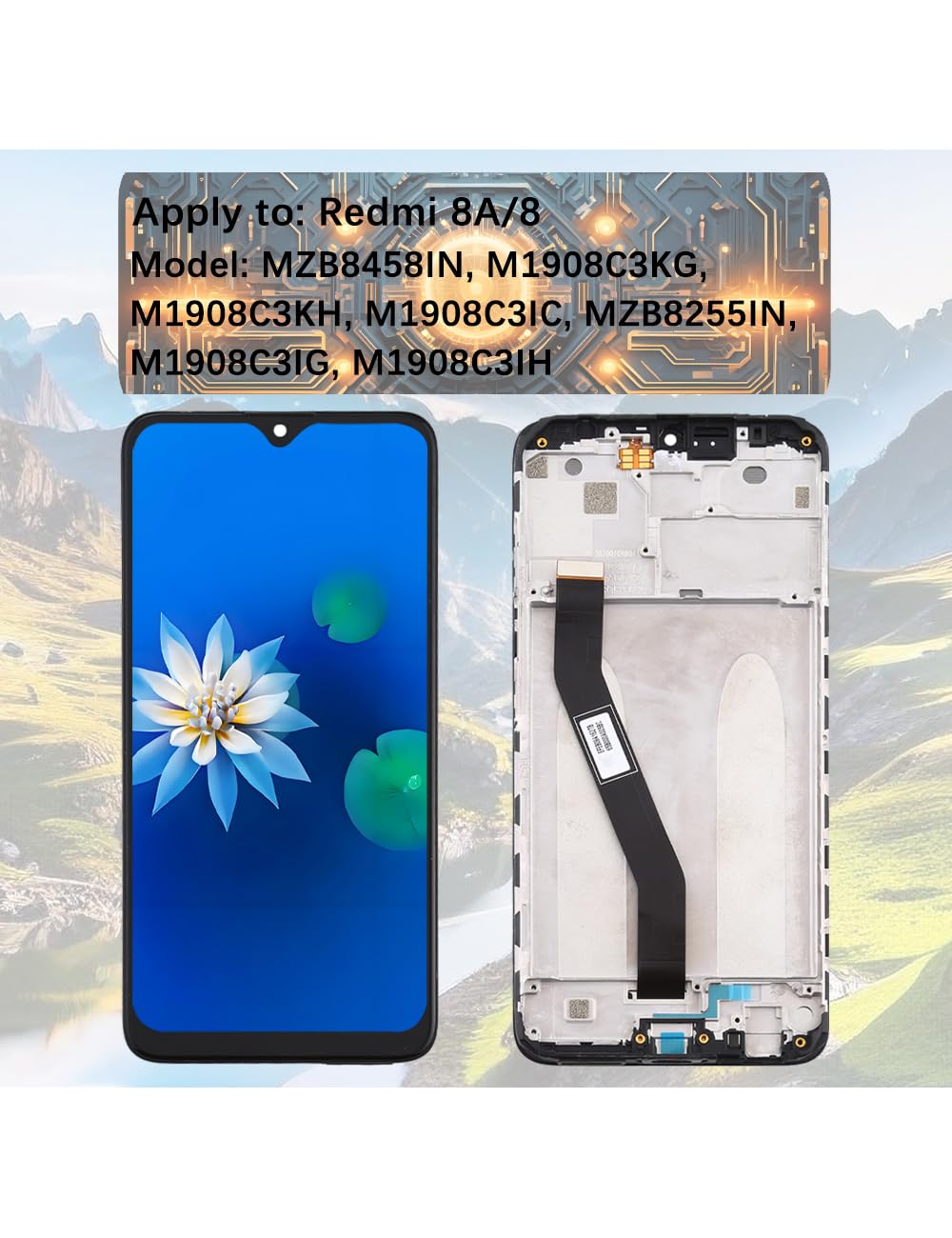 H&LYCYJ Display Schermo per Xiaomi Redmi 8A/8 MZB8458IN M1908C3KG M1908C3KH LCD Schermo di Ricambio Kit di Montaggio con Cornice