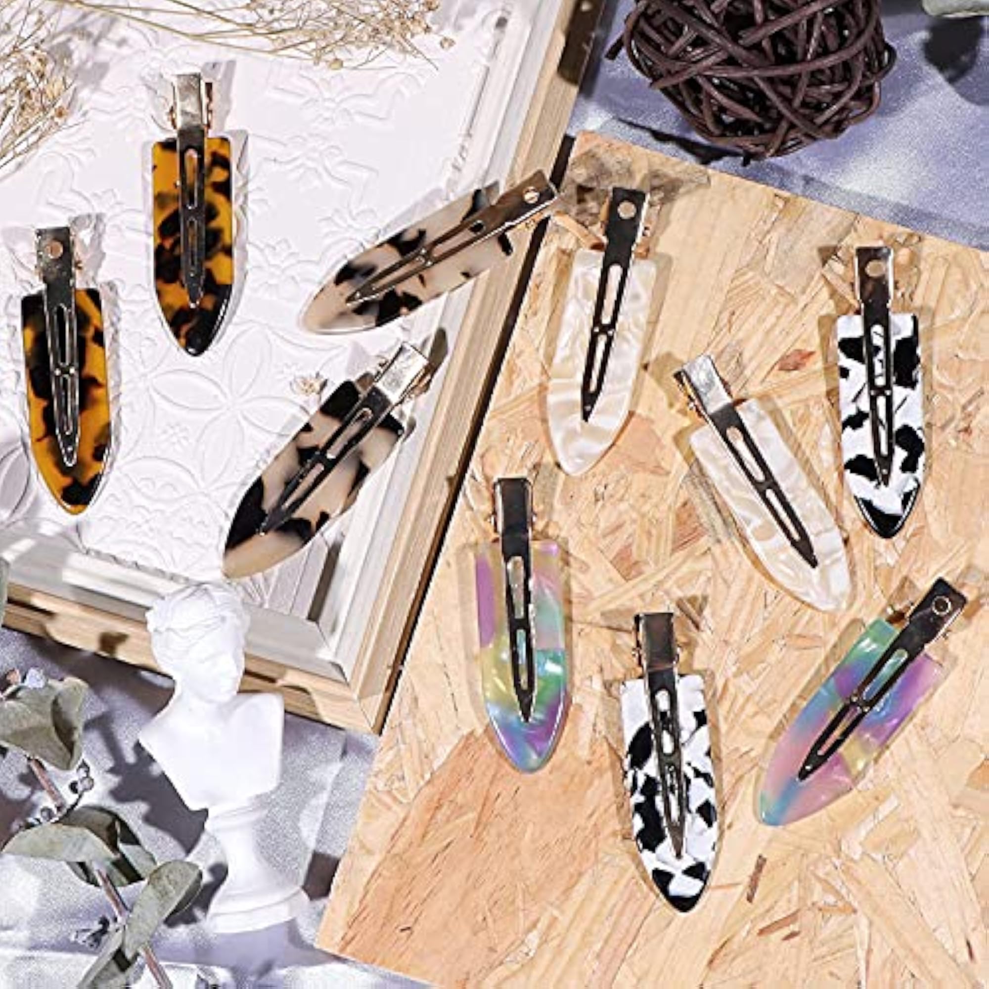 6PCS No Bend Hair Clips for Styling