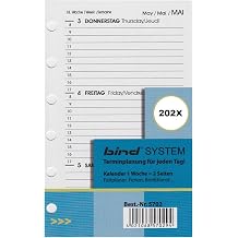 Calendar 2023 DIN A7 Calendar Inserts Appointment Calendar Daily Calendar 1 Week = 2 Pages B570223