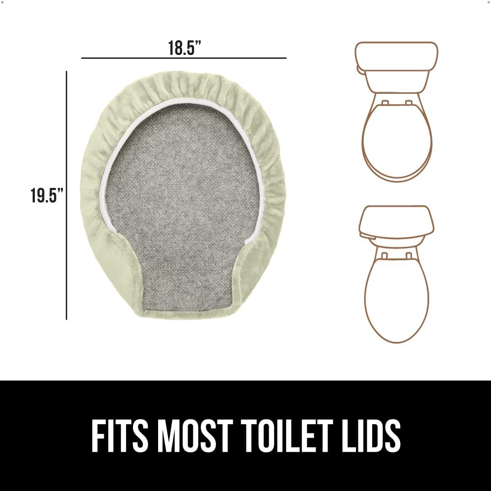 GORILLA GRIP Thick Memory Foam Toilet Lid Seat Cover, 19.5x18.5 Sage image 5