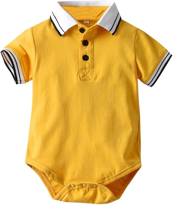 Amazon Co Jp ベビー服 可愛い ポロ襟 ロンパース Florrita 男の子 女の子 イエロー系 子供 カバーオール ボディオール コスチューム コスプレ キッズ ボディスーツ 夏服 ベビーウエア 七五三 通園 通学 お出かけ アウトドア 満月プレゼント おもちゃ