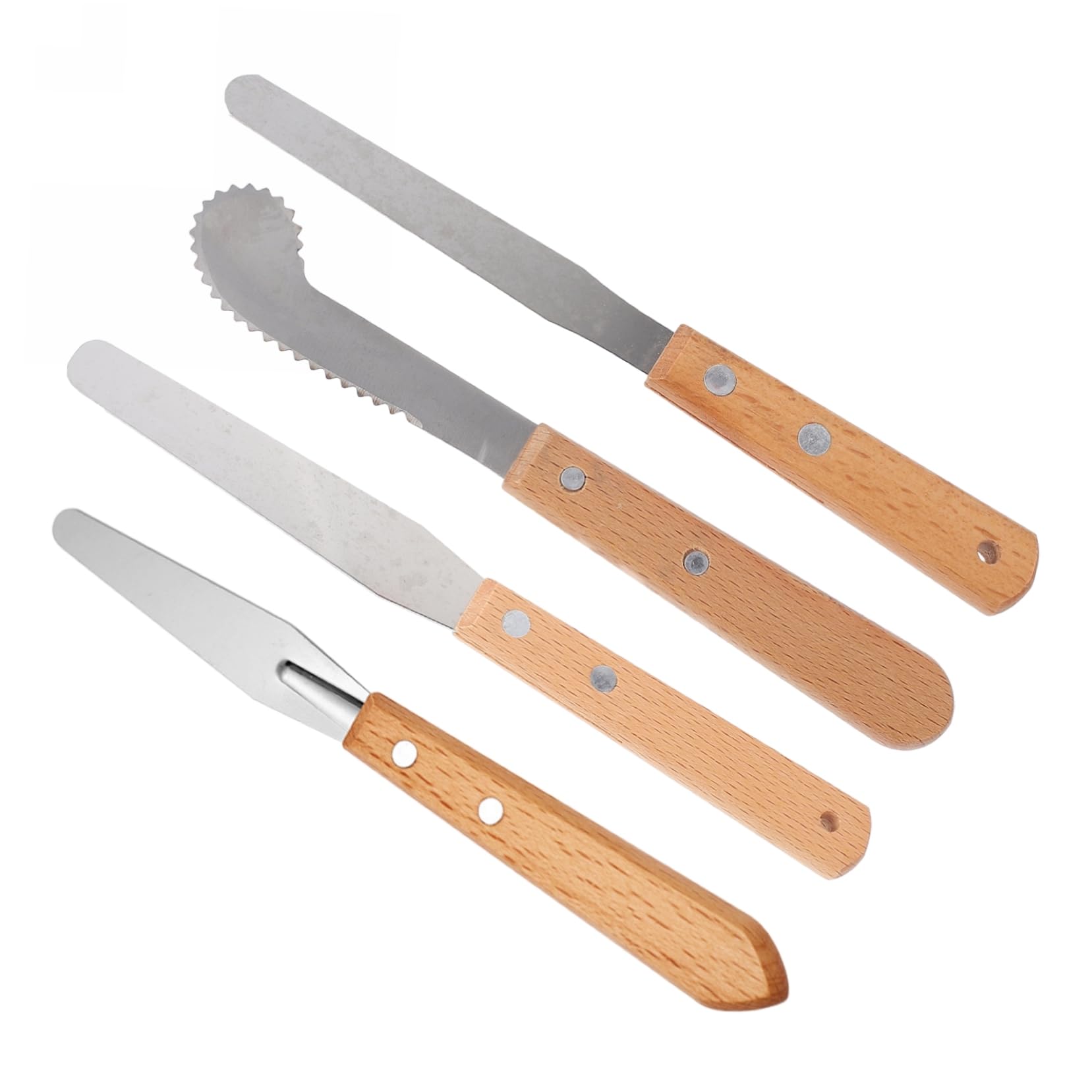 NUOBESTY 3 Ensembles Couteau À Graver Outil Poterie Sculpture Spatule À Plâtre Coupeur Palettiseur Fraise pour Sculpter Coupe Céramique Acier Inoxydable 4 Pièces * 3