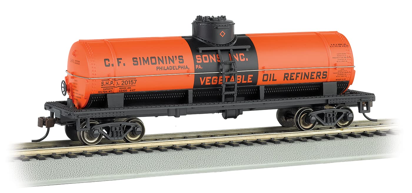 Bachmann Trains - 40’ Single Dome Tank CAR - C.F. SIMONIN'S SONS, INC. #20157 - HO Scale