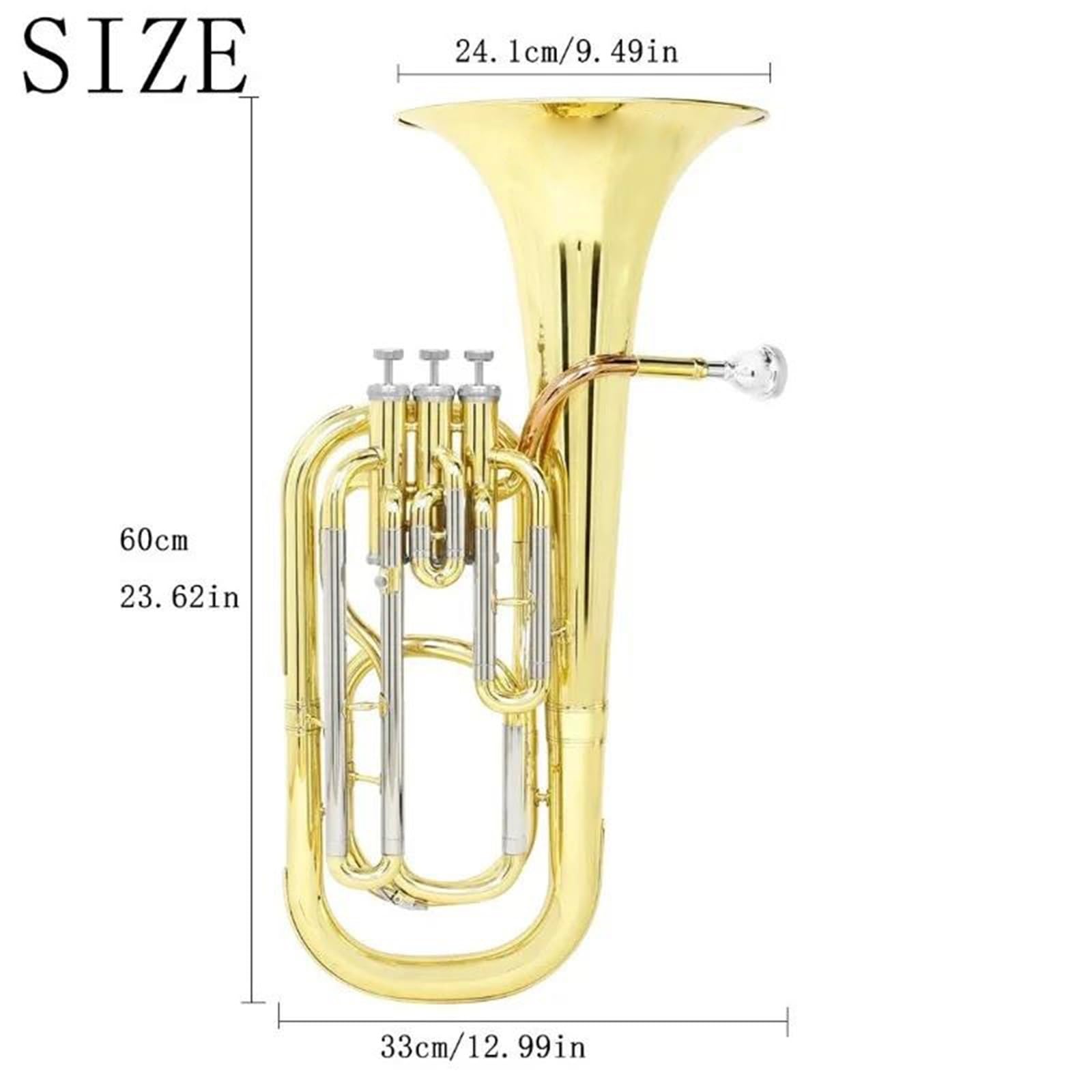 Euphonium Instruments De Musique Euphonium B Plat En Laiton Performance Professionnelle Tuba Pour Débutants Et Adultes Corne De Baryton Portable