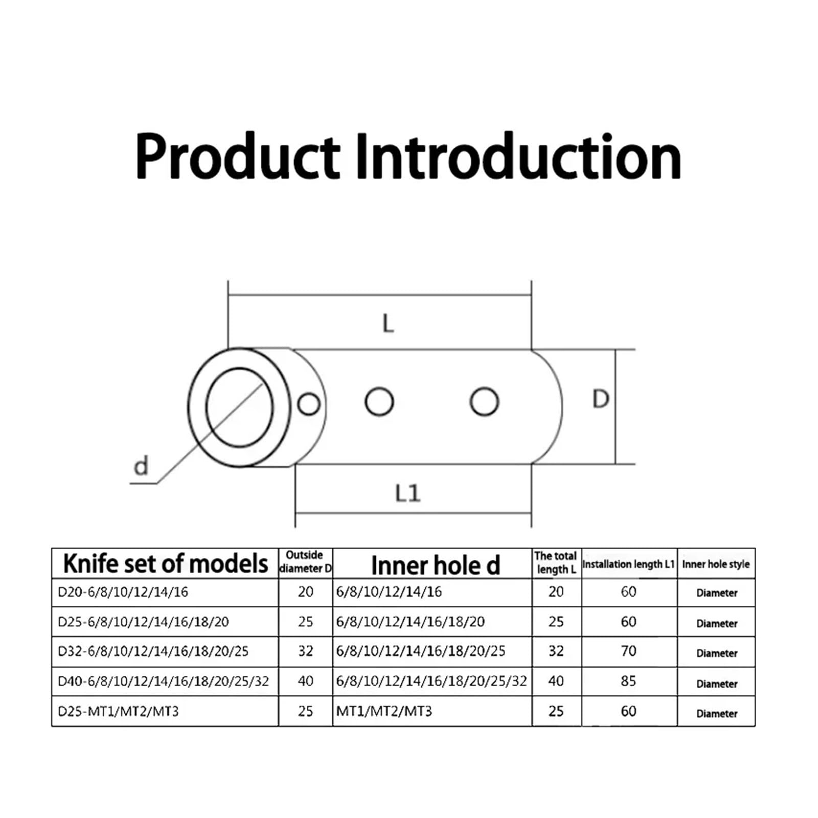 Adaptador de enchufe para torno y fresadora CNC Herramientas de torno reductor de manga D20 D25 D32 D40 5 6 7 8 9 10 12 15 20 MT1 MT2 MT3 Serie de herramientas de cambio rápido(D25-MT2)