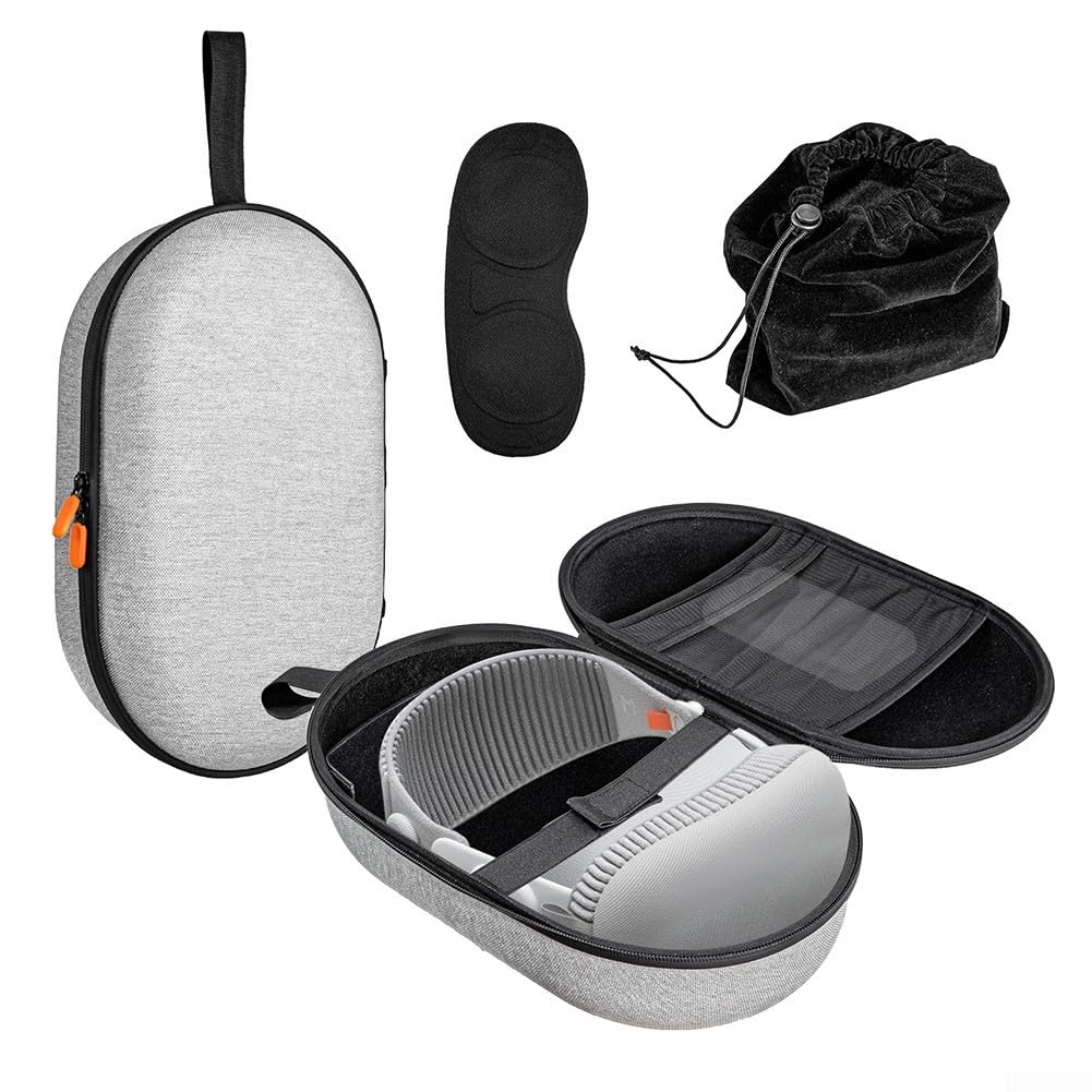 Aufbewahrungstasche für Meta Schutzhülle für Quest 3S/3/2 VR Gaming Headset Aufbewahrung Schutzhülle für VR-Headset, Kopfband, Controller, Wie abgebildet, Klassisch