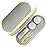 MoKo Double Eyeglass Case, Contact Lens Case with Mirror Tweezers Remover, 2 in 1 Double Sided Portable Contact Lens Box Holder Container Soak Storage Kit Sunglasses Pouch for Men & Women, Yellow