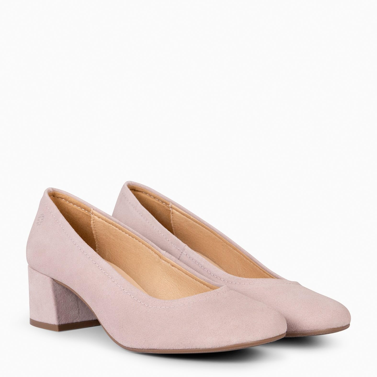 miMaO. Zapatos Anchos de tacón en Piel con Plantilla de Gel. Hecho en España