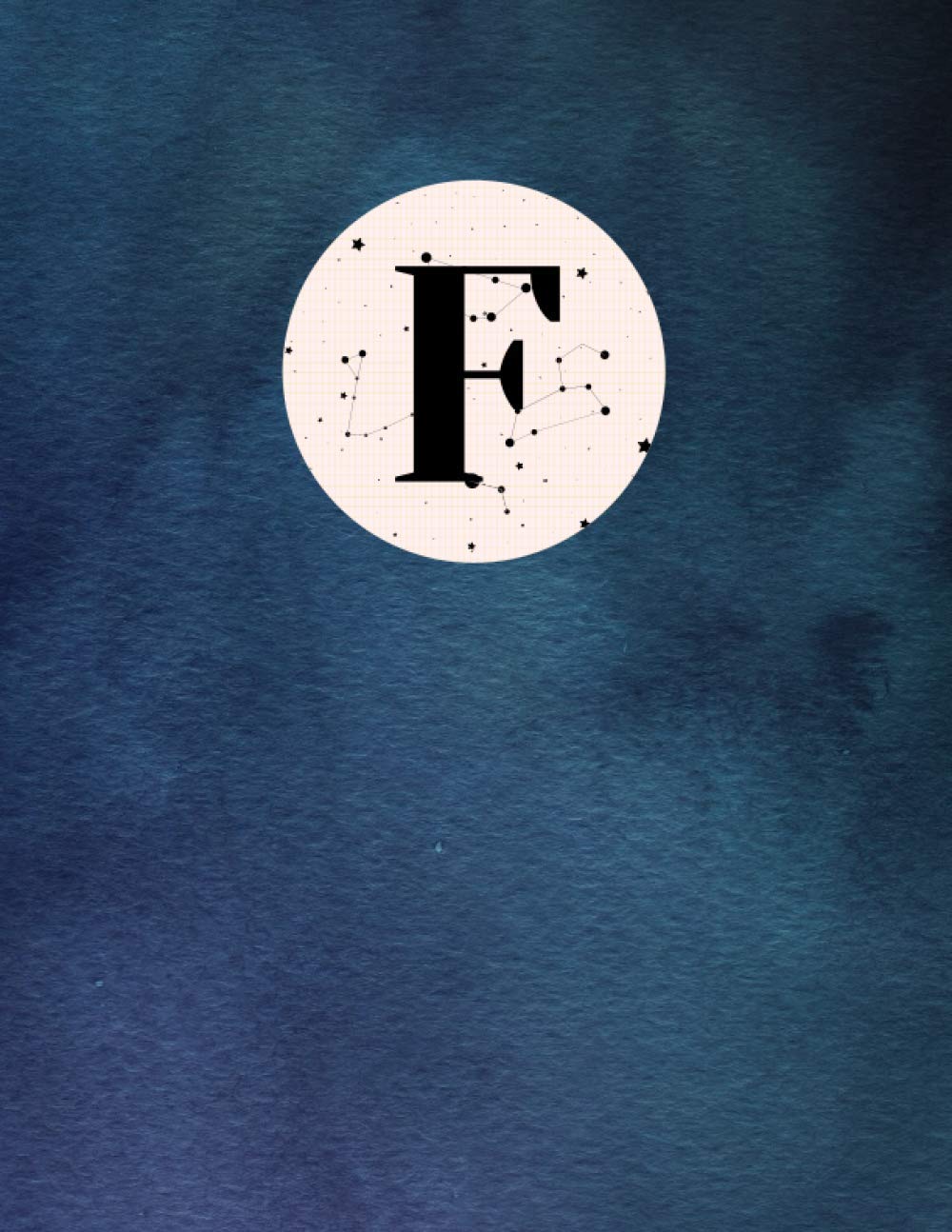 F: Initial Monogram Letter F College Ruled Notebook.Pretty Personalized Medium Lined Journal & Diary for Writing & Note Taking