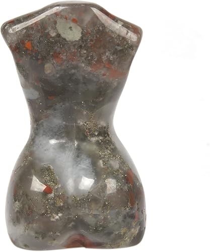 Miniatura 3 de Justinstones Piedra de sangre africana de cristal curativo modelo de diosa tallada a mano cuerpo femenino cuarzo belleza hogar oficina decoración 2