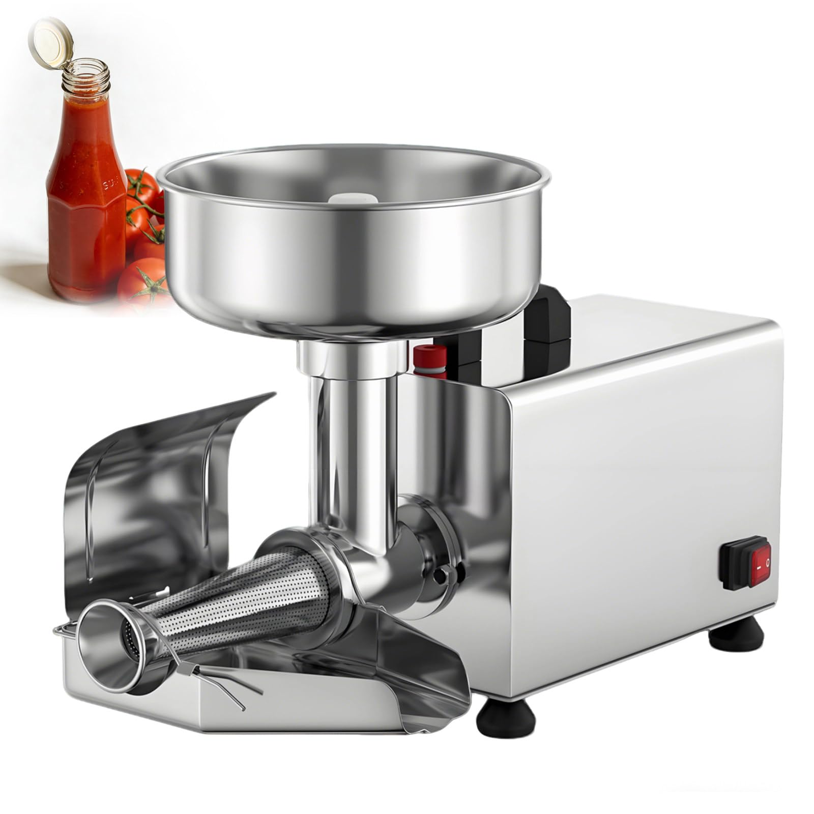 Handlowa Twórca Puree Owocowego Elektryczne Sitko Pomidorowe 450W 8.5 Inch Duży Lopatka Karmienia 304 Stal Nierdzewna dla Robienia Sosu Pomidorów Borówek