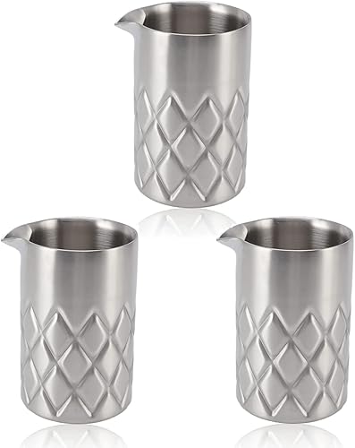 Vaso mezclador de acero inoxidable, doble pared irrompible con protección contra el óxido, vaso de mezcla de cóctel, fácil de agitar con irrompible