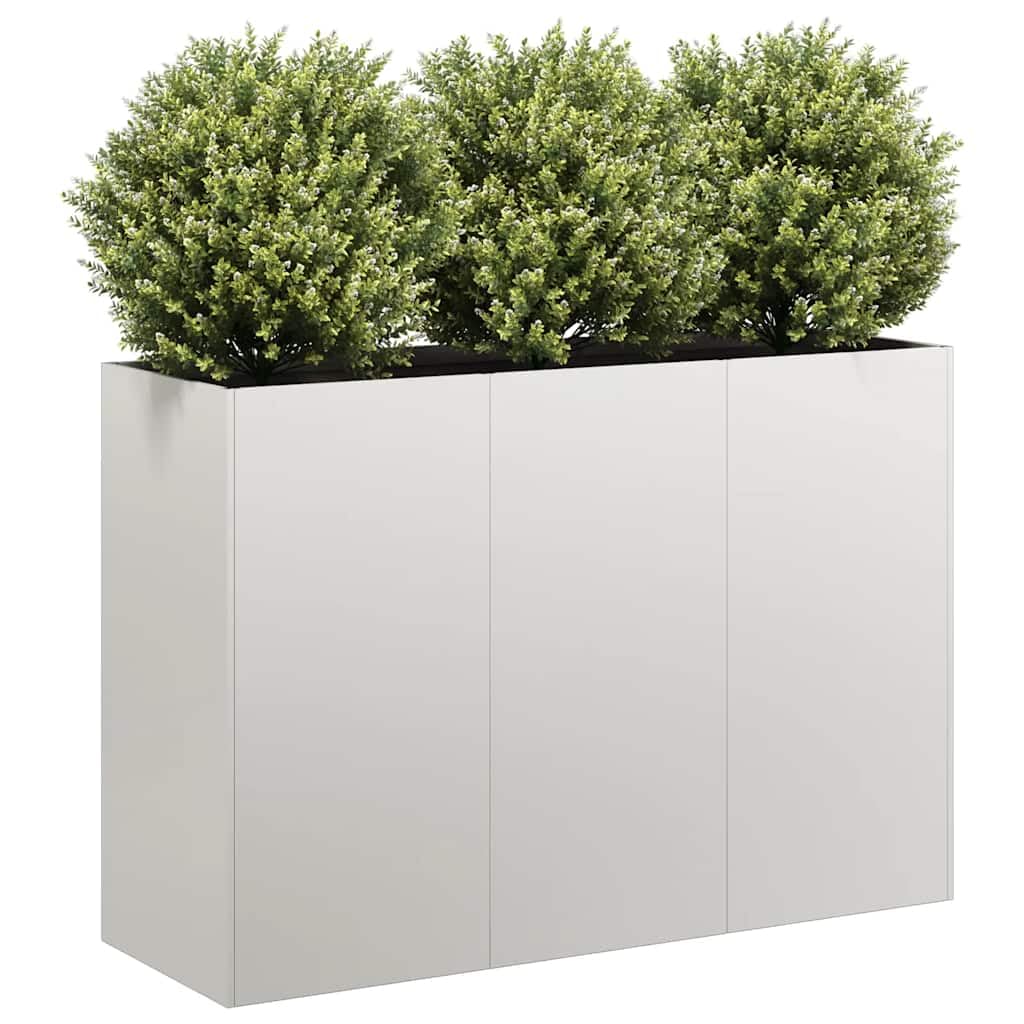 vidaXL Planter 120x40x80 cm Stainless Steel, plant pot, plant stand, raise bed, planter stand, plant tray, garden planter, outdoor planter, flower box