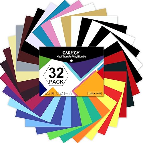 CAREGY Vinilo de transferencia de calor Camaleón HTV de 12 x 12 pulgadas, paquete de 20 unidades de vinilo para planchar con degradado para camisetas