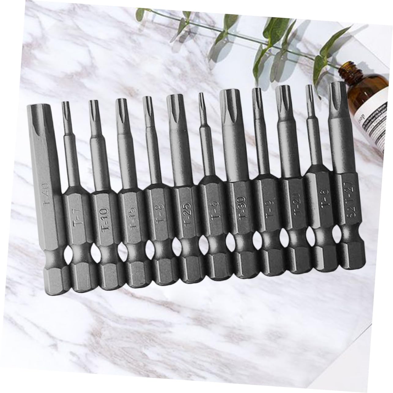HOMSFOU 3 Set Completi Di Punte Per Cacciavite Elettrico Da 1/4 Pollici Set Di Punte Per Cacciavite -t40 Per Utensili 12 Pezzi * 3
