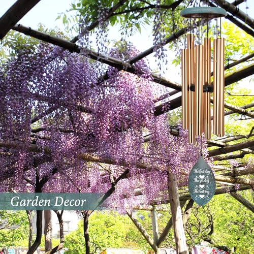 Image of ASTARIN Personalized 20th 50th Anniversary Wind Chime, Happy Anniversary Wedding Valentine's Day Gift for Wife Husband Men Women, Golden Keepsake Decorations for Parents Couples