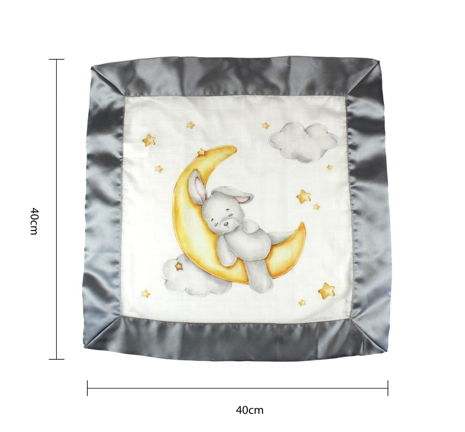 Immaculate Textiles Bamboo Baby Sensory Mussola Square/Comforter/Coperta di sicurezza – Confezione da 2 – 40 x 40 cm – 70% bambù / 30% cotone con bordo satinato: neonati o ragazze