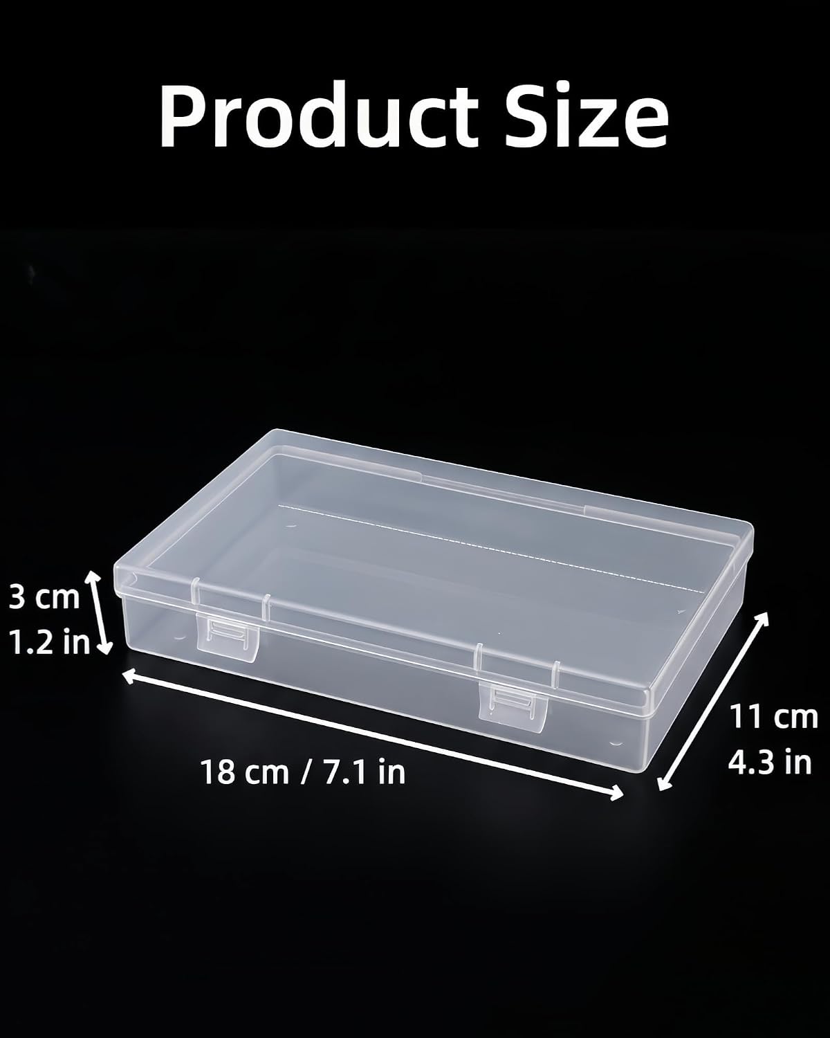 4-Pack Clear Plastic Boxes with Lids for Resin Crafts