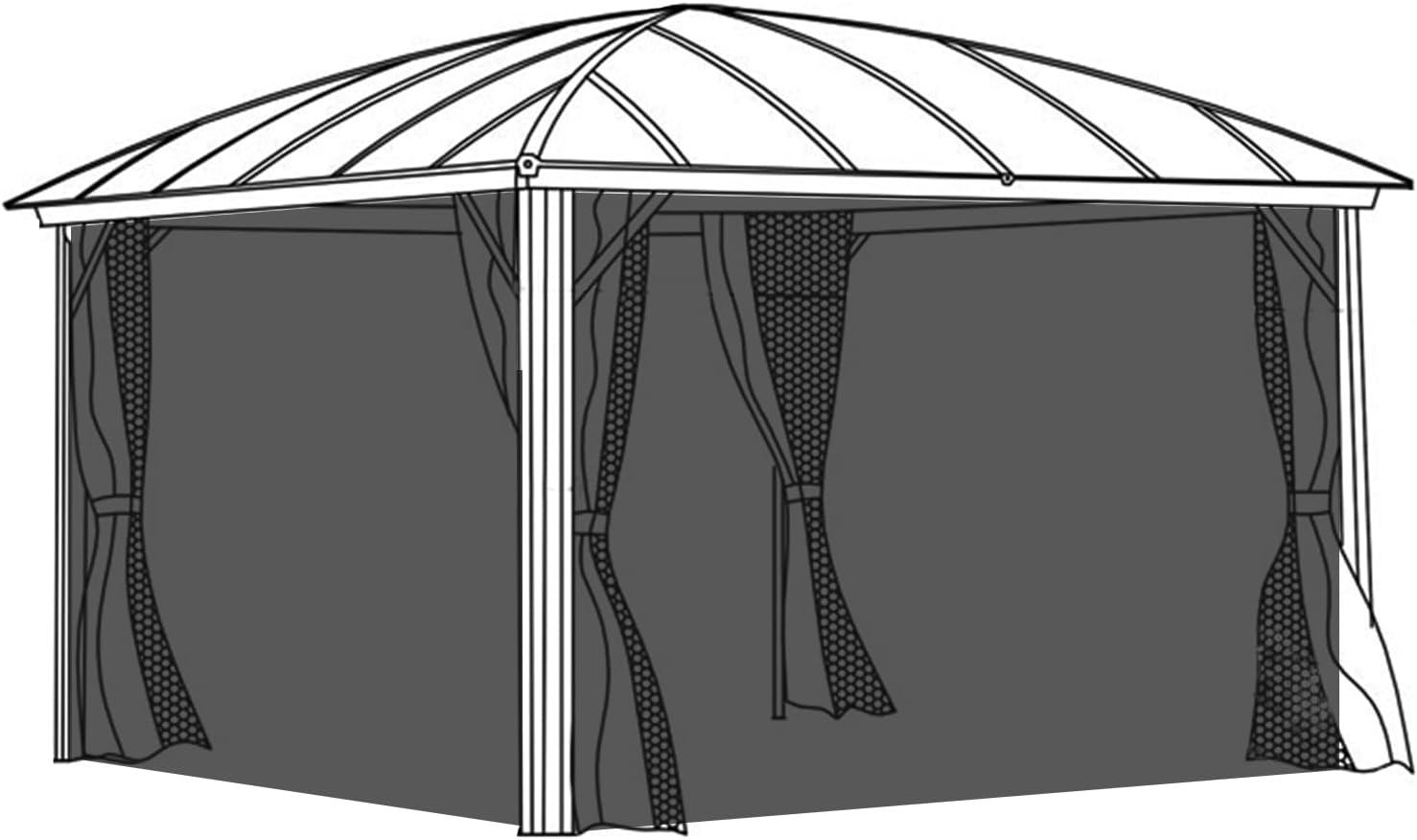 Coverify Gazebo Netting Customized Size 8ft30ft