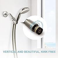 Vista 2 de OFFO Manguera de ducha, níquel cepillado de 48 pulgadas, sin torceduras, accesorio de manguera de ducha de mano galvanoplastia, manguera flexible