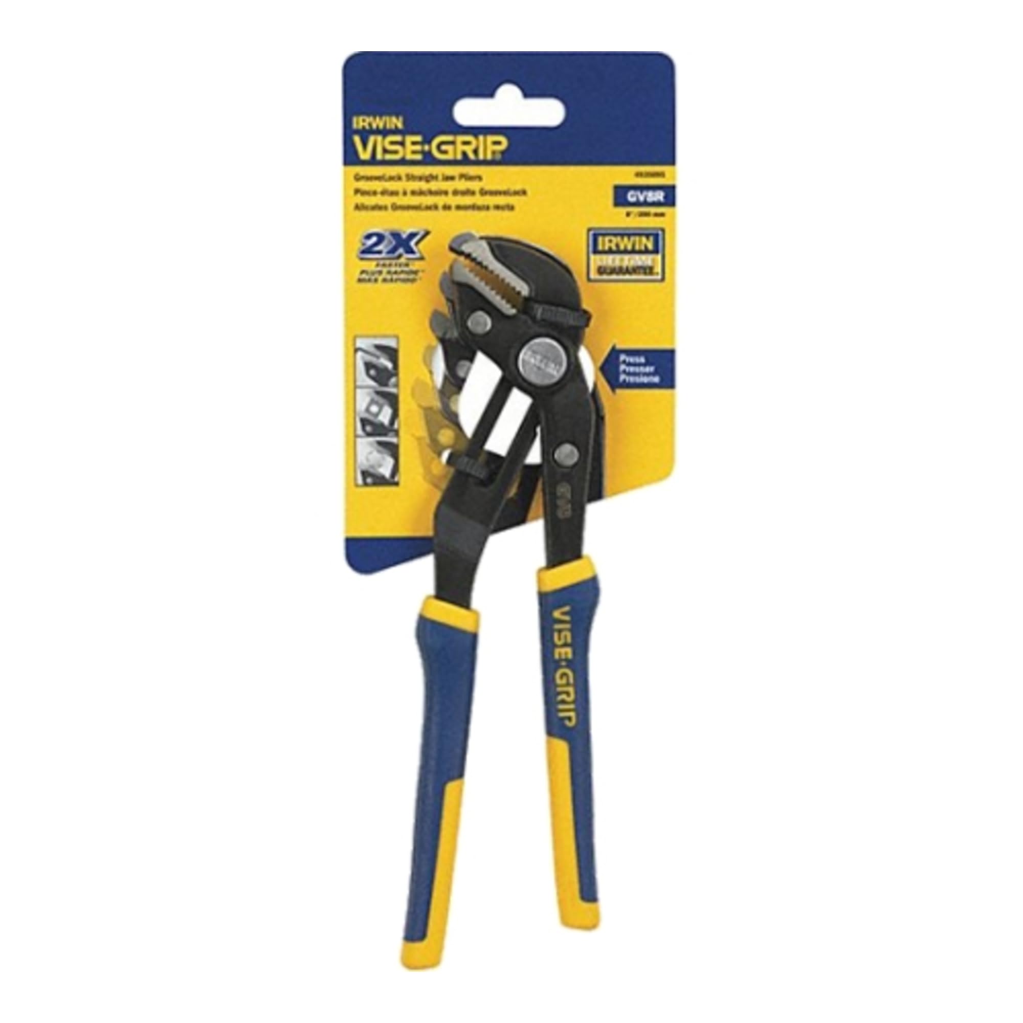 Groove Lock Straight Jaw Pliers 8 "