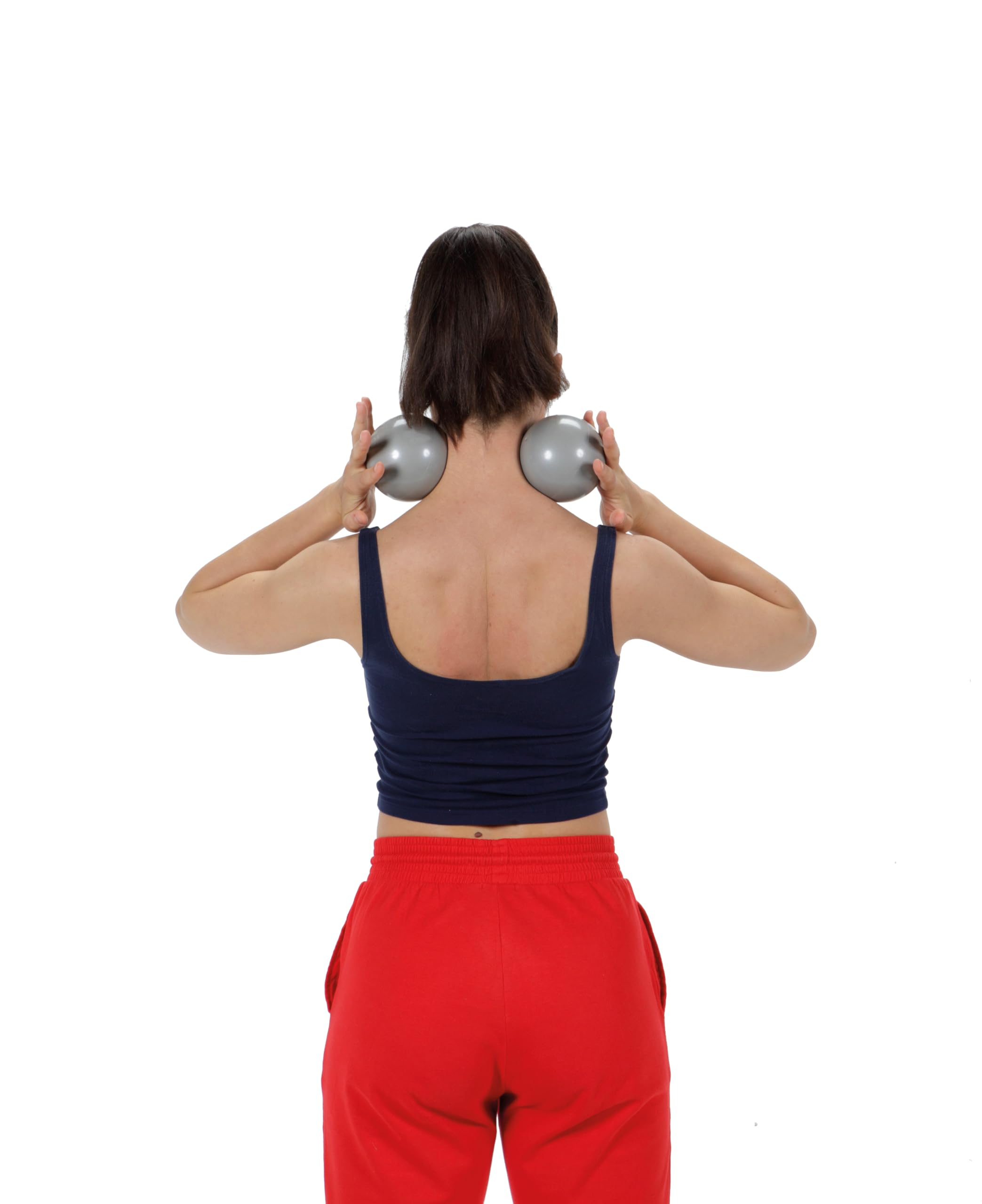 Gymnic Juego de 2 pelotas universales Pro Small de 10 cm de diámetro, color gris, para pilates, yoga y masaje miofascial, ideal para relajación y movilidad muscular