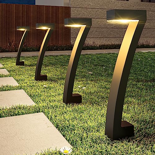 KOOPER Solarlampen für Außen Garten, 4 Pack Solarleuchten Garten Extrem Hell mit 600 mAh Batterie, IP64 Wasserdicht Solar Gartenleuchten Auto Ein/Aus für Aussen Gartendeko Terrasse Weg Hof