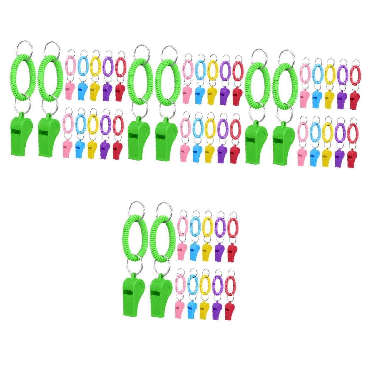 Yardwe 4 Set Fischietto di Plastica Deterrente più Forte Fischio All'aperto Campane Fischietto Impermeabile Fischietto Natalizio Cronometro Arbitro Catena Forte Fischio Sport 12 Pezzi * 4