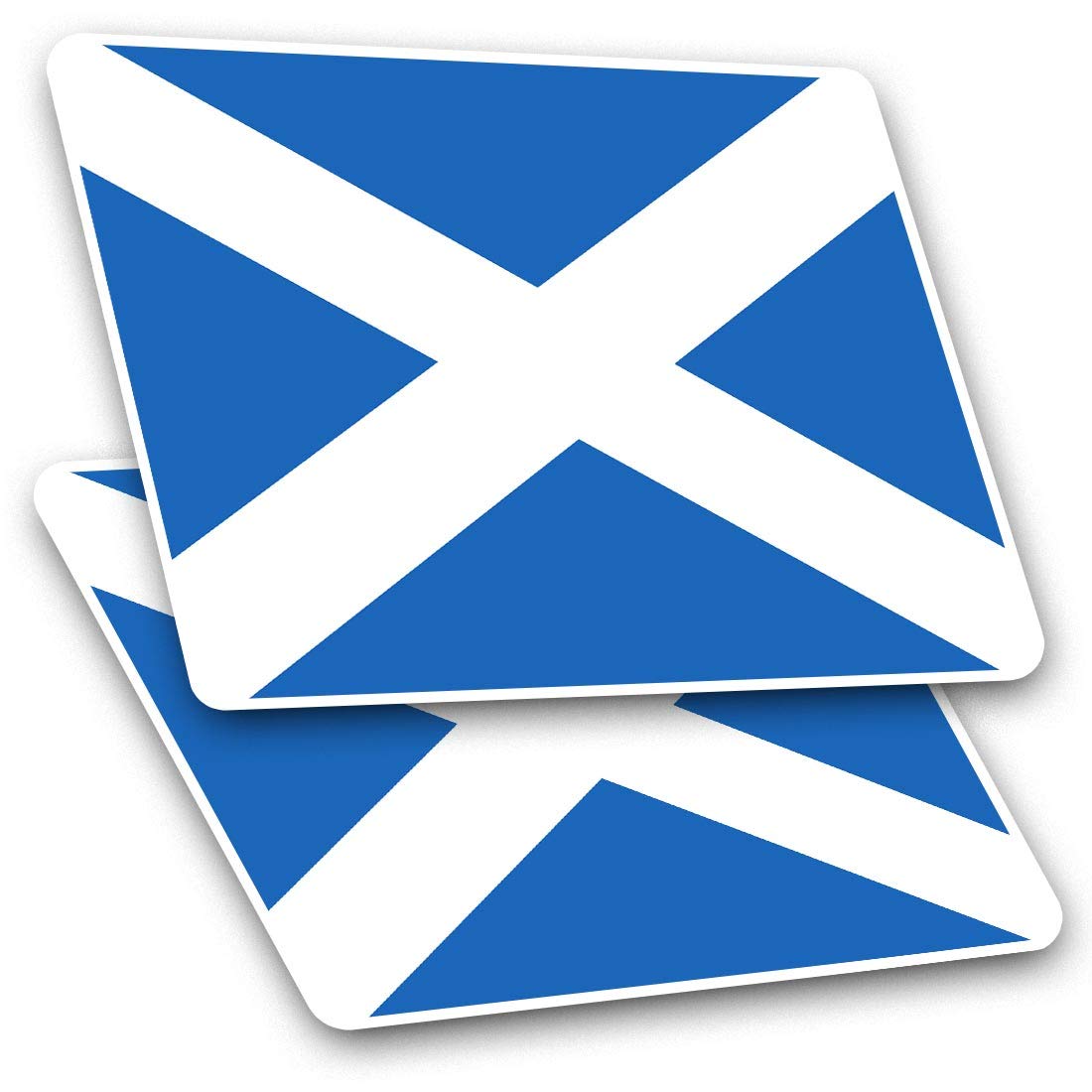Destination Vinyl Ltd Multi Rectangle Stickers (Set Of 2) 10Cm - Scottish Flag Scotland Britain Fun Decals For Laptops,Tablets,Luggage,Scrap Booking,Fridges, #15675
