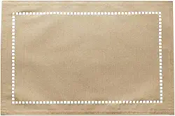 LYOR - Lugar Americano de Poliéster e Linho Lévis Bege 45cm x 30cm