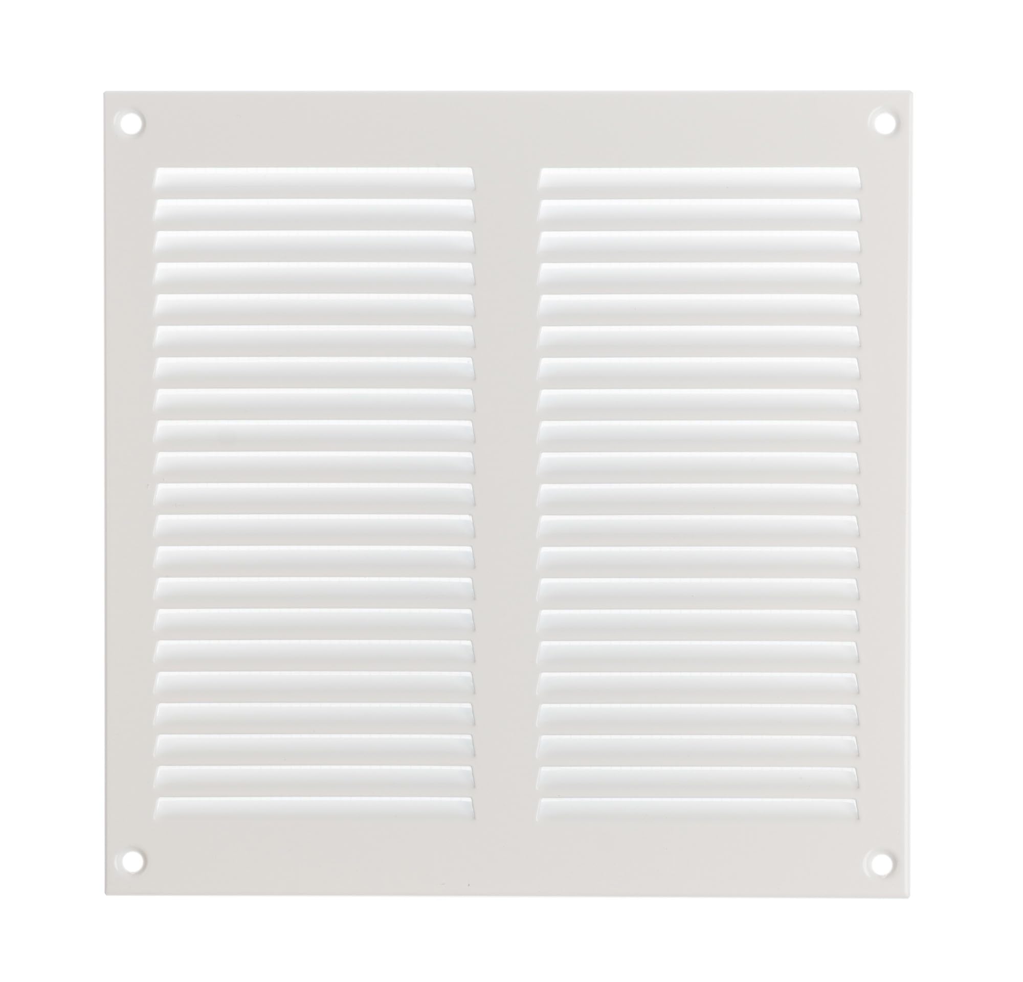 Steinberg14 White 200X200mm Metal Air Vent Grille Cover With Insect Mesh - 8X8 Inch Ventilation Cover