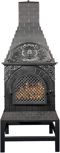The Blue Rooster Casita Grill Chiminea Outdoor Fireplace Wood Burning