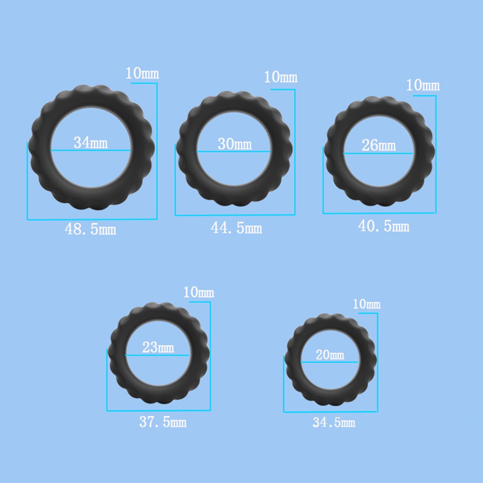 5 Größen Edelstahl Hodenring Hodenstrecker CBT Ballstrecher SM Bondage Metall Penisring Cockring Hodengewicht Zur Hodensack Anhänger Schwer Penistraining Sexspielzeug Für Männer