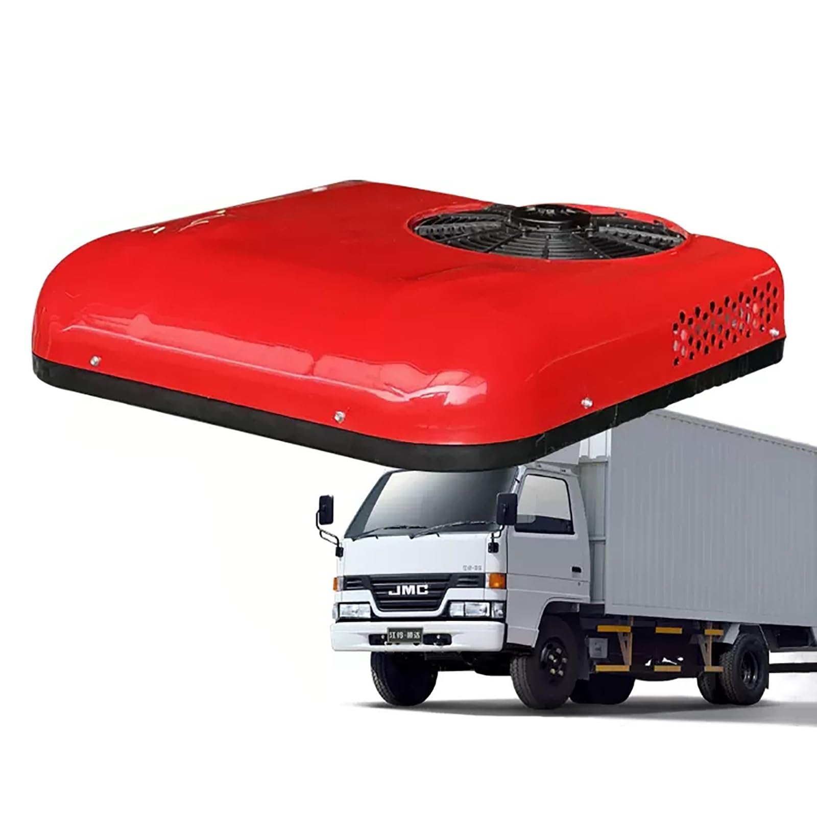 AYCDL 24V RV Air Conditioner, High-Efficiency 2600W Cooling, Ideal for Trucks, RVs, Forklifts, and Construction Vehicles,Red