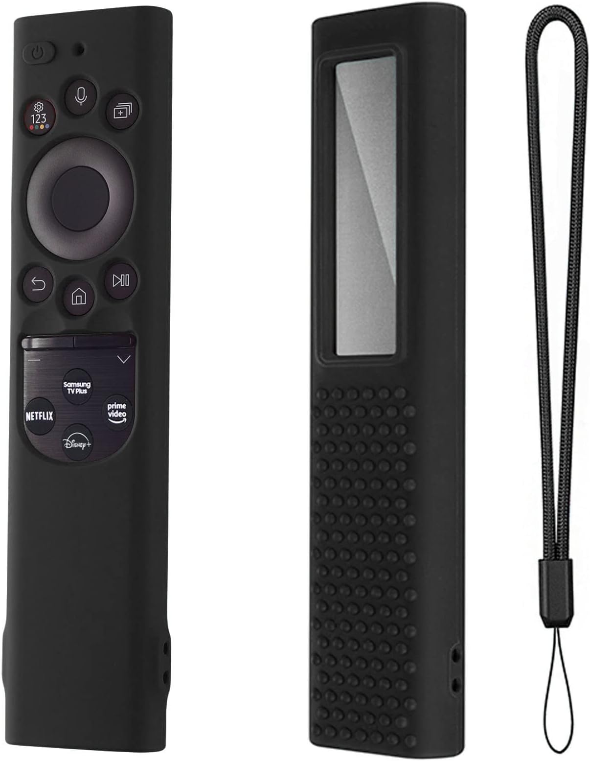 Hi Color TM2280E Remote Cover for 6.3 Inch Samsung Remote BN59-01391, BN59-01386 Cover Case Samsung Solar Control 2022 Anti Slip Sleeve(Black)