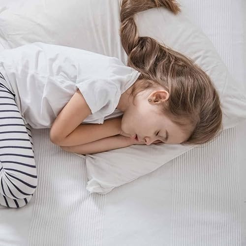 Miniatura 2 de Juego de 2 almohadas suaves planas y delgadas de tamaño Queen, acogedoras almohadas hipoalergénicas de plumón alternativo para espalda y boca abajo,