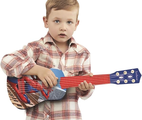 Lexibook, Spider-Man, My First Guitar for children, 6 nylon strings, 21" long, guide included, blue/red, K200SP - 5