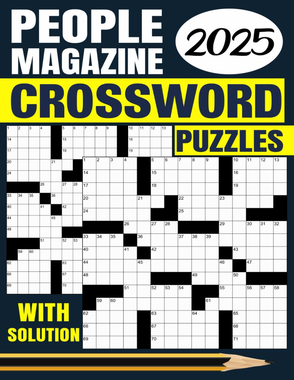 People magazine crossword puzzles with solution: 50 crossword puzzles for  adults and seniors with solutions