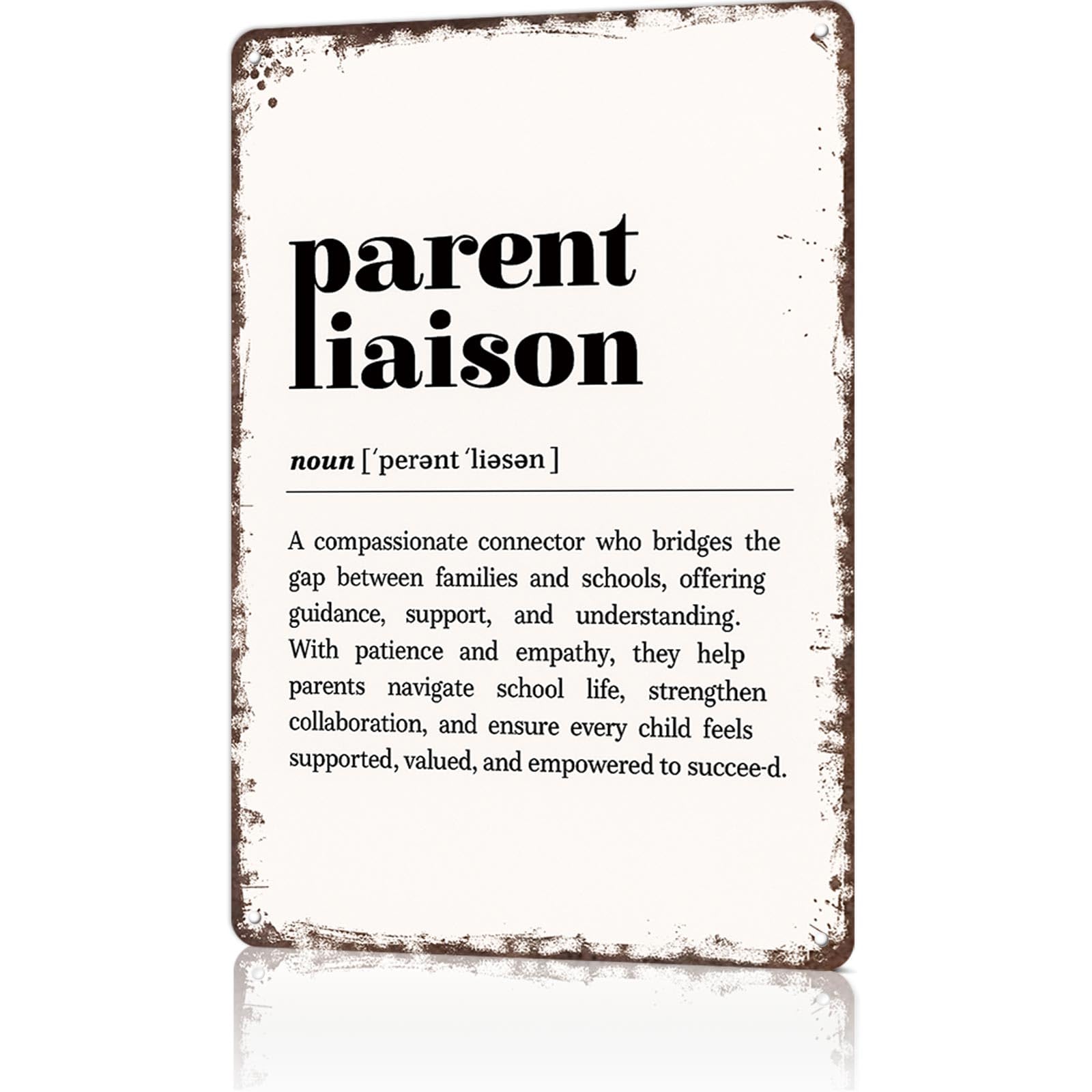 KWQDOZF Funny 8x12inch Parent Liaison Aluminum Sign Wall Art