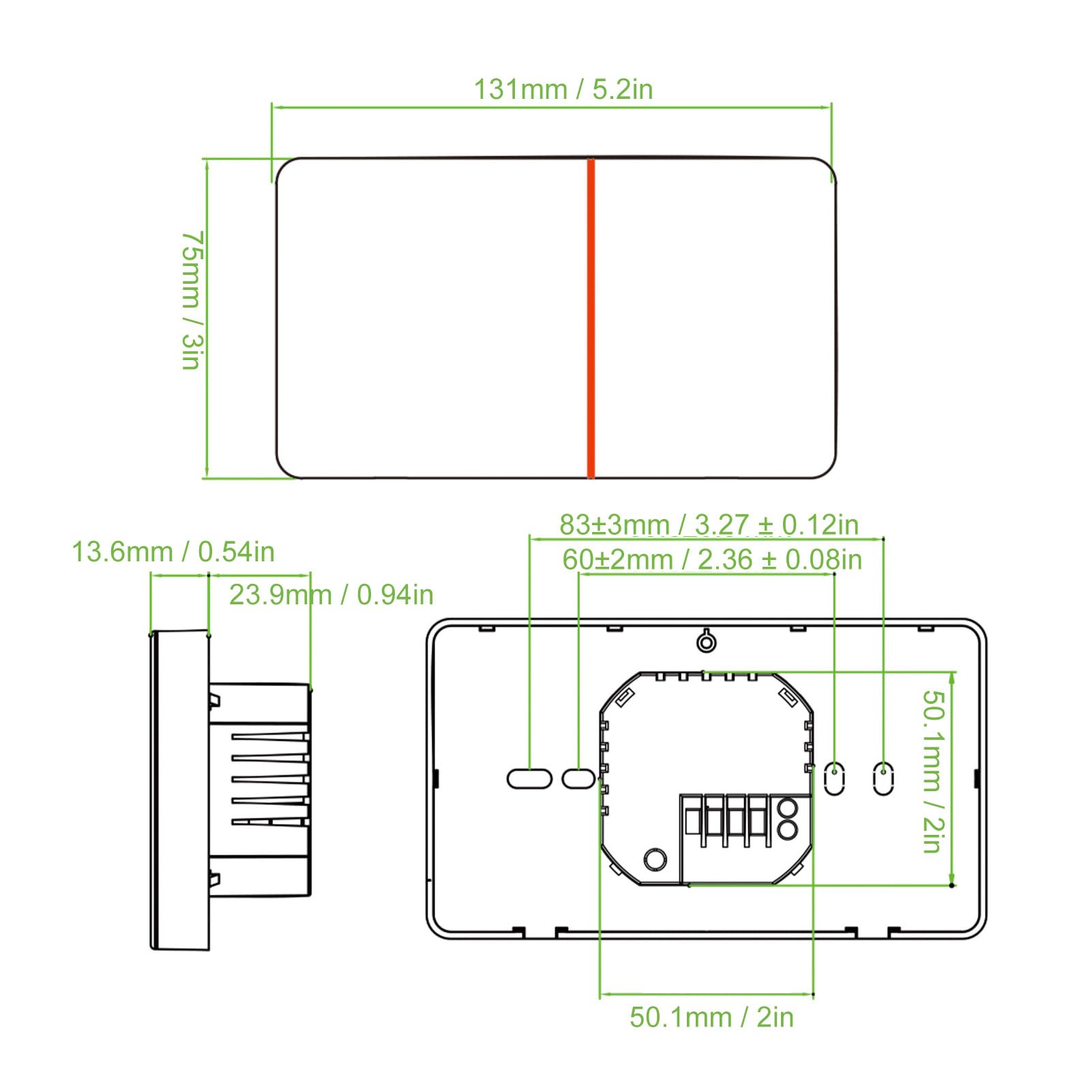 Walfront Termostato Regolatore Intelligente della Temperatura per Riscaldamento a Pavimento Touch Control Schermo LCD Display Digitale per la Casa Acqua 95?240 V 5+1+1 Timer Programmabile, Schermo