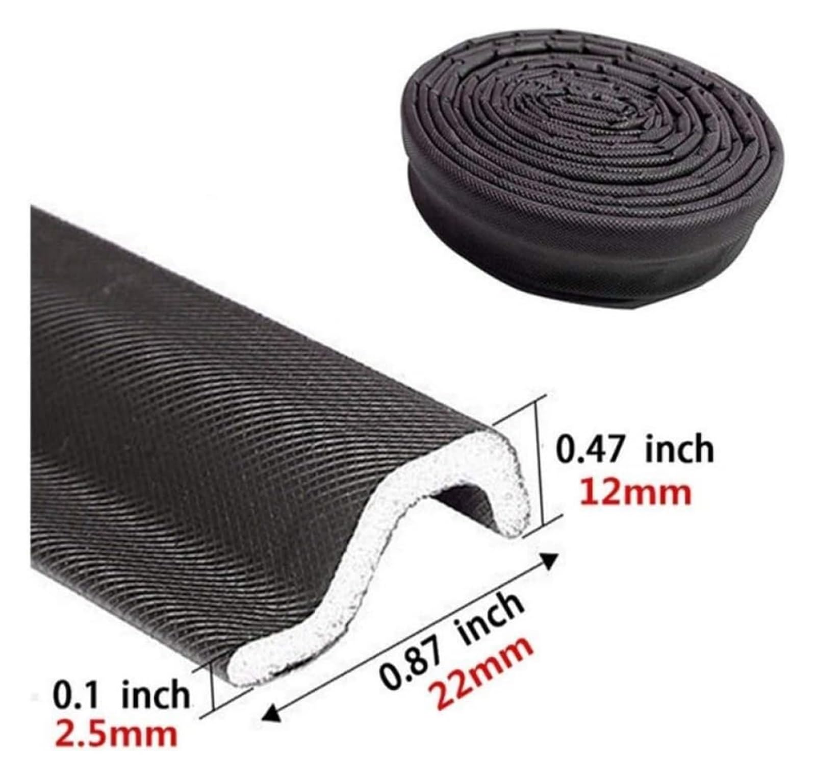 Sello para Puertas Y Ventanas, 1 Rollo de Tira de Sellado de Espuma Insonorizante Resistente a la Intemperie, Burlete de Espuma Reductora de Ruido para Ventanas Abatibles/Brow/6M
